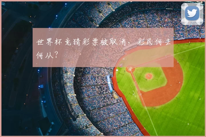 世界杯竞猜彩票被取消，彩民何去何从？